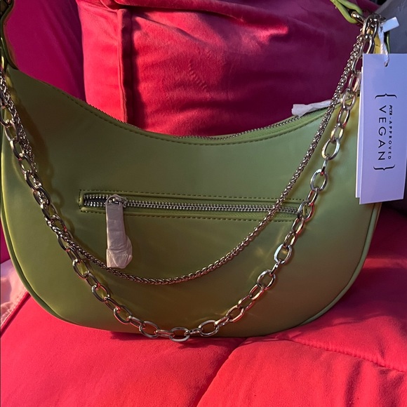 Handbags - Vegan Green Chain Shoulder Bag